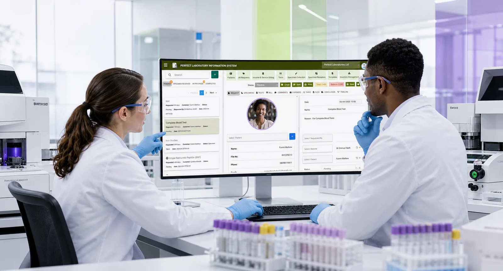 Perfect Laboratory Management System in a professional work environment